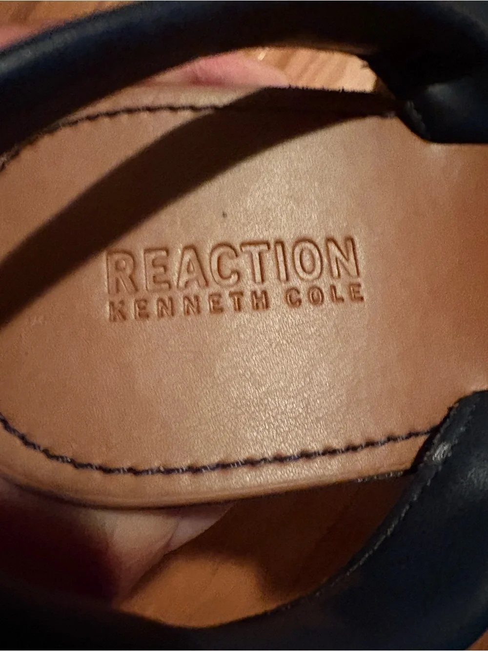 💚Kenneth Cole Navy Leather Slingback Wedge
